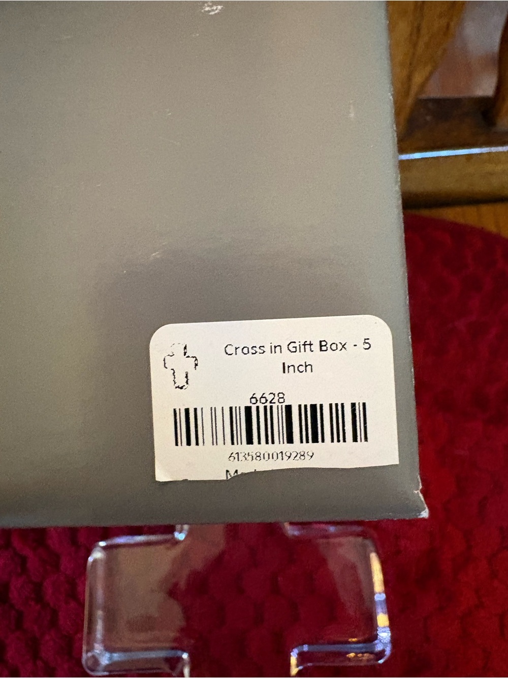 Simon Pearce Hand Blown Glass Cross Paperweight 5” w/ Box & Card Signed Sticker - Picture 15 of 15